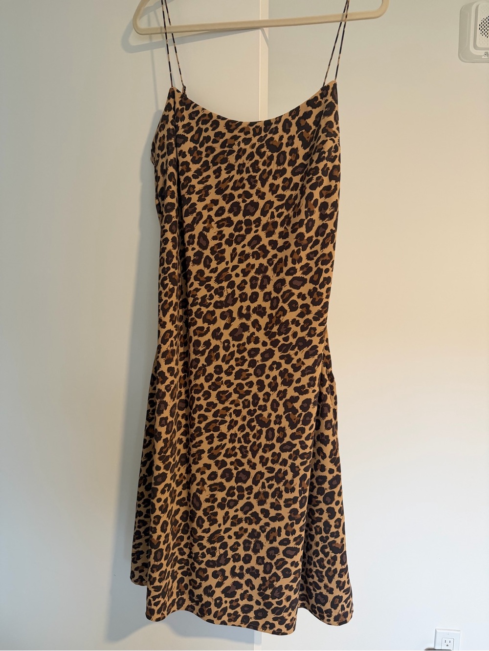 Abercrombie & Fitch Leopard Print Slip Dress with Spaghetti Straps